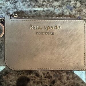 kate spade Gray Leather Zip Wallet